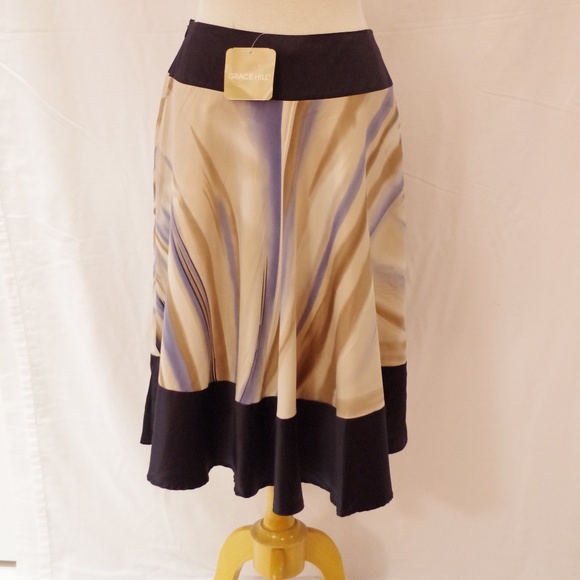 Grace Hill Blue Swirl Skirt NWT- Sz. 6 - Picture 2 of 4